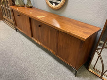 Load image into Gallery viewer, Used 8ft Cherry Finish Storage Console $749.98