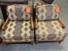 Load image into Gallery viewer, Used Oversized Lodge Style Wood Arm Accent Chair $124.98