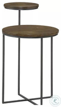Load image into Gallery viewer, 8997 Natural/Gunmetal 2 Tiered Accent Table $119.95