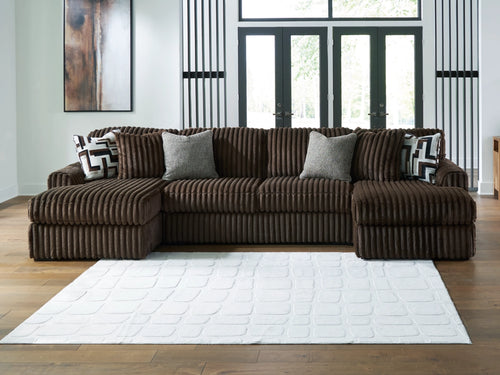 8790 Midnight Mad 3pc Brown Upholstered Sectional $1,699.95 - 1 Only!