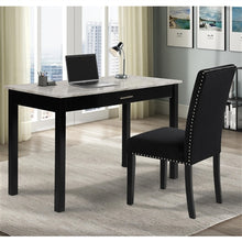 Load image into Gallery viewer, 8191 Blk/Faux Marble 1 Drawer Desk w/Chair $199.95