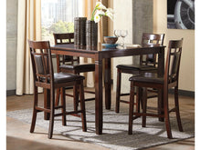 Load image into Gallery viewer, 8873 42"x 36" 5PC Mahogany Finish Counter Height Dining Table w/4 Stools $479.95