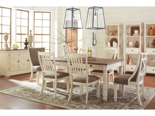 8637/8636/8651 7Pc Bolanburg Dining Table w/4 Side Chairs/2 Parson Chairs $1,599.95