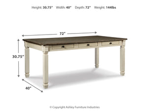 8637/8636/8651 7Pc Bolanburg Dining Table w/4 Side Chairs/2 Parson Chairs $1,599.95