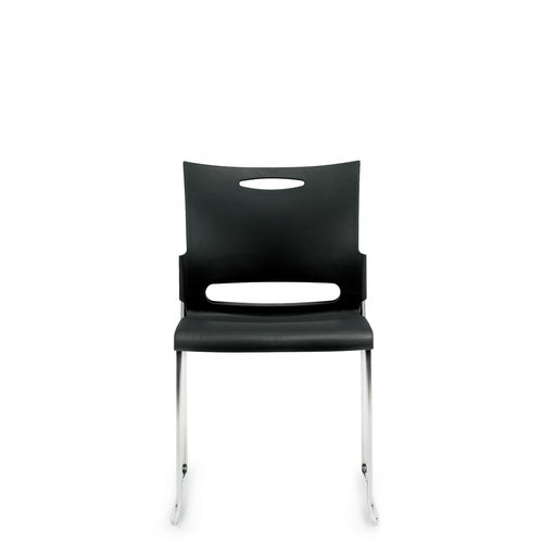 8337 Black Plastic Stackable Guest Chair $129.95