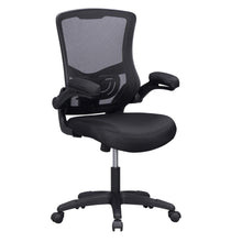 Load image into Gallery viewer, Black Mesh Flip Arm Desk Chair w/lumbar support $139.95