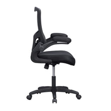 Load image into Gallery viewer, Black Mesh Flip Arm Desk Chair w/lumbar support $139.95