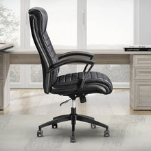 Load image into Gallery viewer, 8909 Smooth Black Leather Desk Chair $369.95
