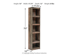 Load image into Gallery viewer, 8705 18"x 72" Trinell Brown Bookcase $119.95