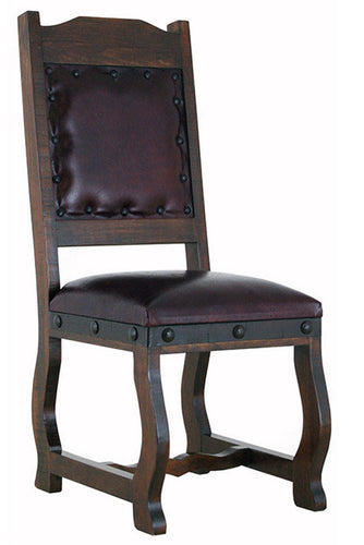 #7061 Rustic Nail Head Leather Side Chair $339.95