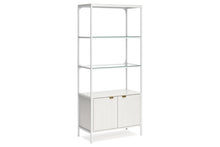 Load image into Gallery viewer, #8204 72&quot; White Metal/Glass Bookcase $199.95