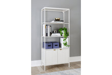 Load image into Gallery viewer, #8204 72&quot; White Metal/Glass Bookcase $199.95