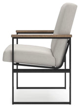 Load image into Gallery viewer, 8935 Montia Beige/Wood Arm/Metal Base Accent Chair $159.95