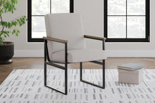 Load image into Gallery viewer, 8935 Montia Beige/Wood Arm/Metal Base Accent Chair $159.95