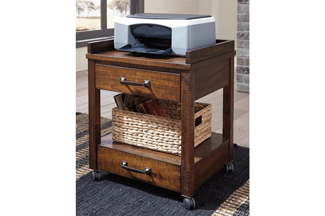 6692 Rustic Brown 2 Drawer Printer Stand w/USB $189.95