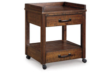 Load image into Gallery viewer, 6692 Rustic Brown 2 Drawer Printer Stand w/USB $179.95