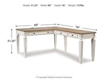 Load image into Gallery viewer, 5843/5844 60&quot; Realyn Two Tone Writing L-Shape Desk $599.95