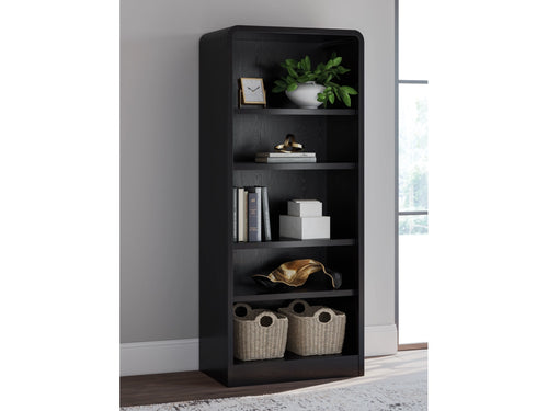 8633 Rowanbeck 72” Black Bookcase $349.95