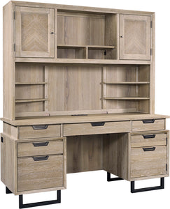 8138/8140 66" Khaki Credenza Desk w/Hutch $1,588.00