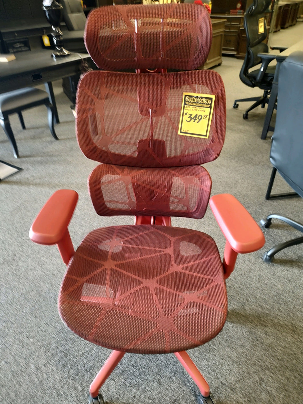 #8155 Red Ergonomic Mesh Desk Chair $369.95
