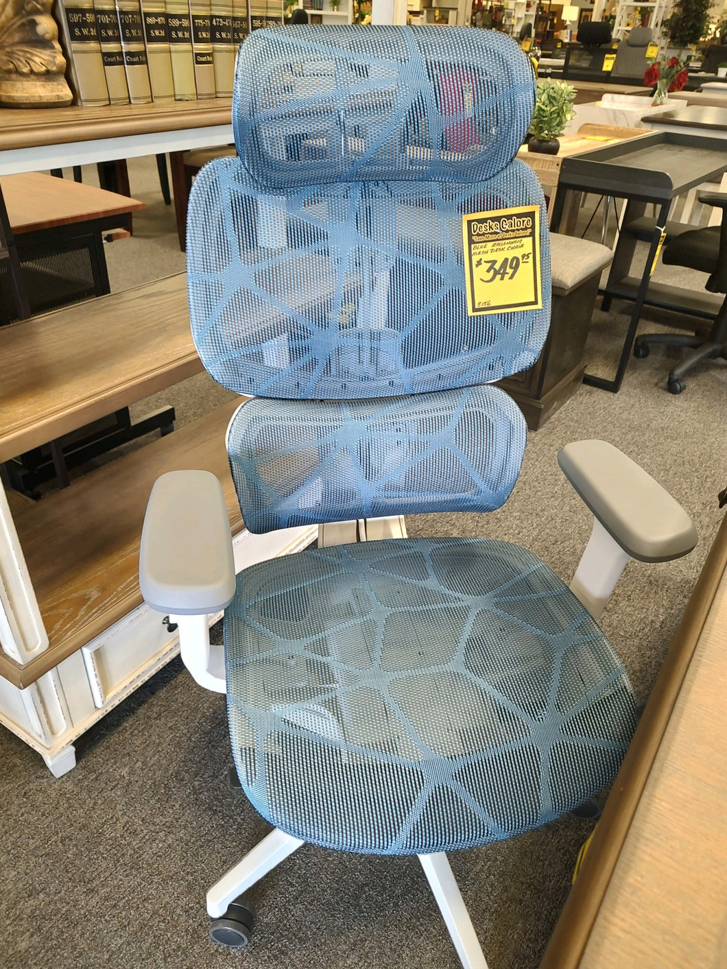 #8156 Blue Ergonomic Mesh Desk Chair - 1 Only! $369.95