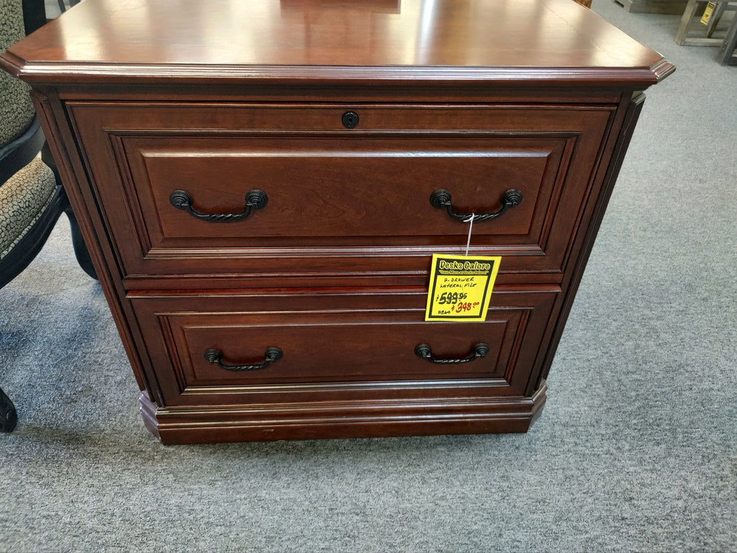 2864 Mahogany 2 Drawer Lateral File $288.00