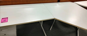 R1401 5'x 9' Gray Corner Used Desk w/File $99.98 - 1 Only!
