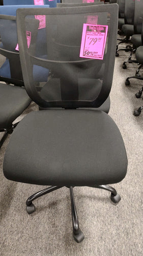 R17 Black Mesh T-Back Armless Used Office Chair $39.98