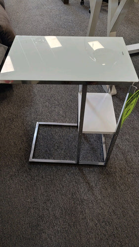 7859 Glass/Chrome Chairside Table $59.95