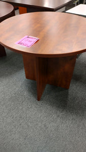 R1677 36" Round Cherry Laminate Used Table $119.98 - 1 Only!