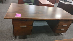 R7785 36"x 72" Pecan Used Desk w/2 Files $249.98 - 1 Only!