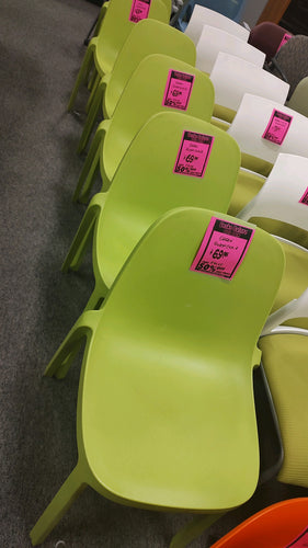 R9027 Plastic Green Stackable Used Chair $25