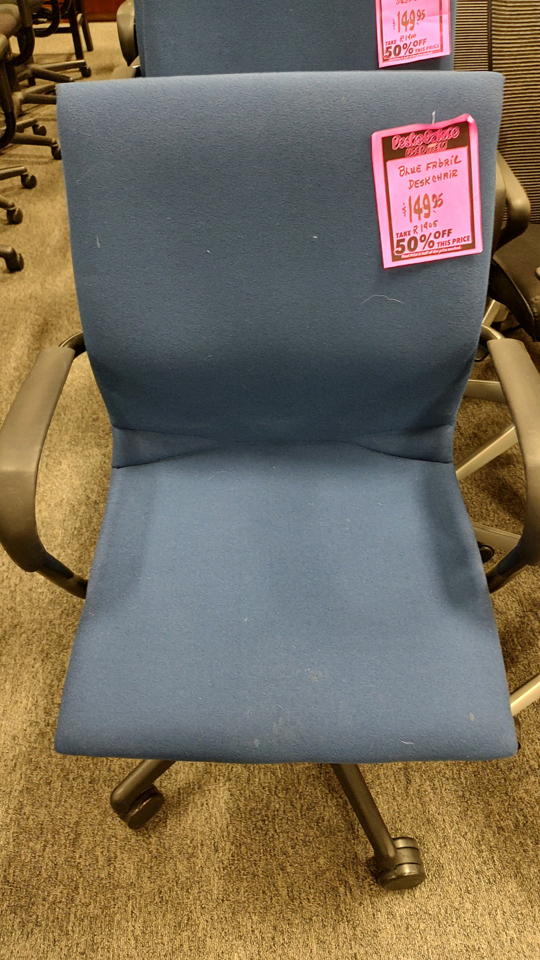 R1402 Blue Fabric Used Chair $74.98