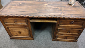 8242 68" Rustic Rope and Star Executive Desk $848.00