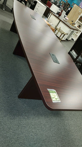 8247 12' Mahogany Boat Shaped Conference Table $1899.95 - 1 Only!