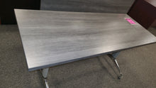 Load image into Gallery viewer, R2461 24&quot;x 66&quot; Gray Foldup Used Table w/Casters $124.98