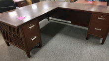 Load image into Gallery viewer, R7012 32x72 Espresso L-Shaped Used Desk w/2 Files $299.98 - 1 Only!