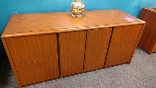 R749 Light Oak 2 Door Used Storage Credenza w/4 Files $199.98 - 1 Only!