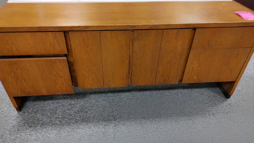 R773 Oak Used Storage Credenza $199.98 - 1 Only!