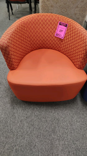 R3008 Orange Swivel Barrel Used Chair $149.98