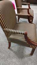 Load image into Gallery viewer, R771 Wood Frame Black/Gold Used Chair $124.98