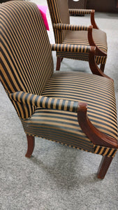 R771 Wood Frame Black/Gold Used Chair $124.98