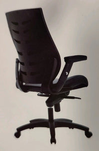 6956 Black Fabric Desk Chair w/Flip Up Arms/Lumbar Support $249.95 - 1 Only!