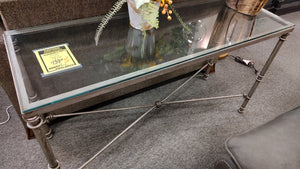 R8603 50" Glass/Metal Console Used Table $149.98 - 1 Only!
