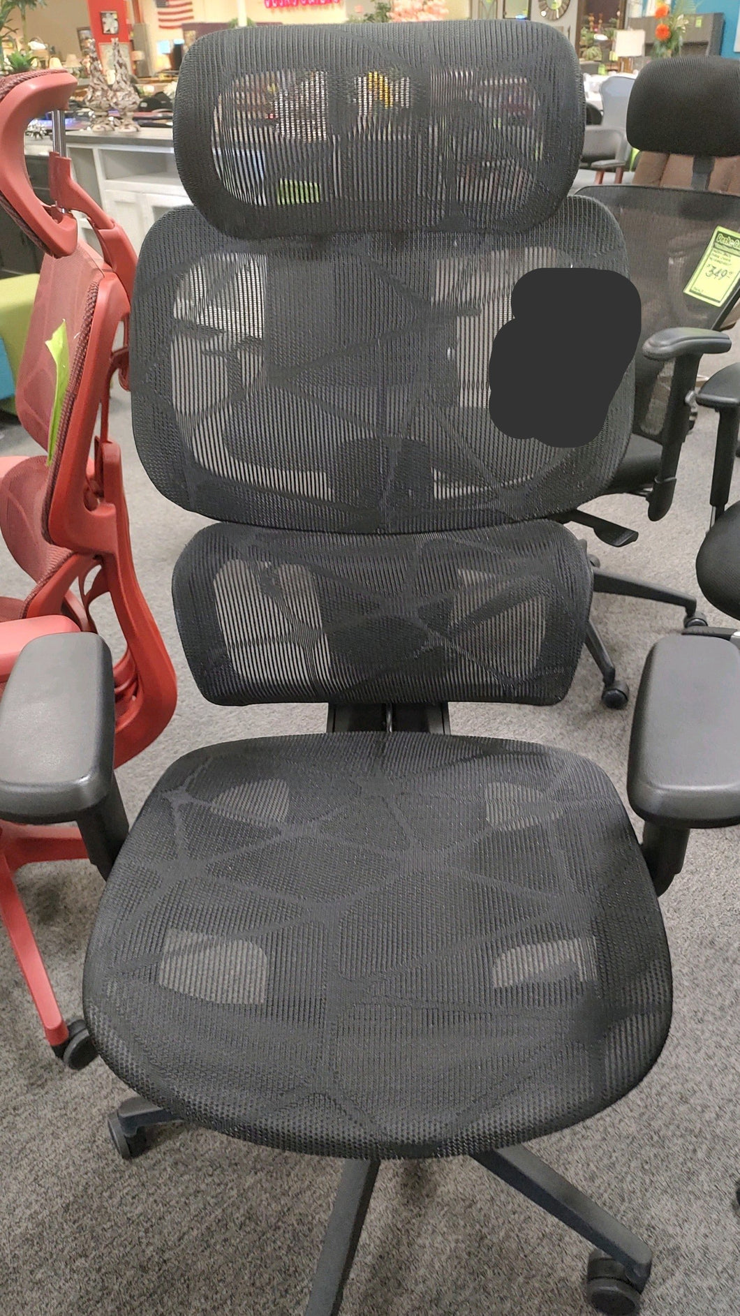8158 Black Ergo Mesh Back Desk Chair $339.00 - 1 only!