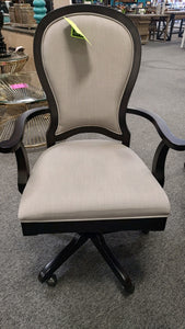 8275 Black Rounded Back Wood Desk Chair $199.95