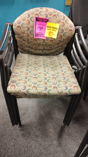 R5863 Oval Back Multicolored Arm Stackable USED Chairs $29.00