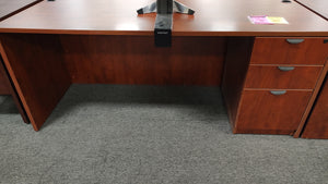 R5902 36"x 71" Cherry Used Desk w/1 file $349.98 - 1 only!