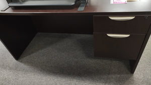 R993 30"x 60" Mahogany Used Desk w/1 File $199.98 - 1 Only!