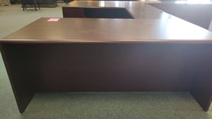36"x 72" Mahogany U-Shaped Used Desk w/ 2 Files $249.98 - 1 Only!